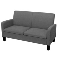 2-Seater Sofa 135x65x76 cm Dark Grey vidaXL