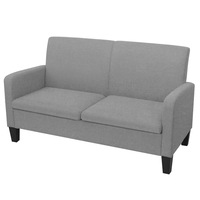 2-Seater Sofa 135x65x76 cm Light Grey vidaXL