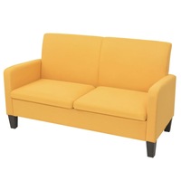 2-Seater Sofa 135x65x76 cm Yellow vidaXL
