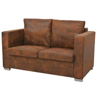 2-Seater Sofa 137x73x82 cm Artificial Suede Leather vidaXL