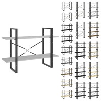 vidaXL Book Cabinet Bookshelf Storage Rack Bookcase with Metal Frame Wood vidaXL