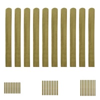 20/30x Solid Pinewood Impregnated Fence Slats Patio Border Multi Sizes vidaXL