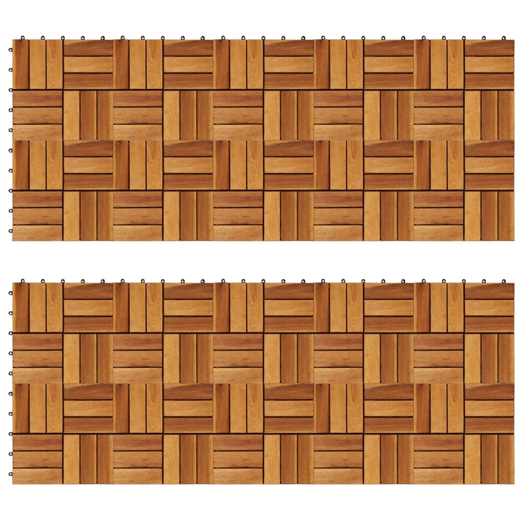 Decking Tiles 30 x 30 cm Acacia Set of 20 vidaXL