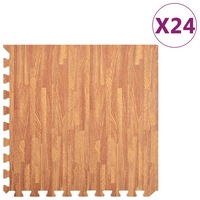 Floor Mats 24 pcs Wood Grain 8.64 m� EVA Foam vidaXL