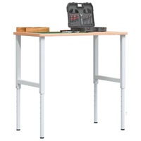 Adjustable Work Bench Frames 2 pcs Metal 55x(69-95.5) cm Grey vidaXL