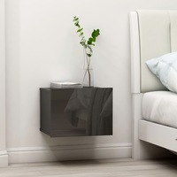 Bedside Cabinets 2 pcs High Gloss Grey 40x30x30 cm Engineered Wood vidaXL