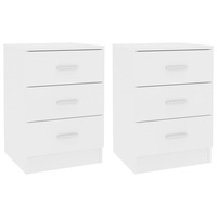 Bedside Cabinets 2 pcs White 38x35x56 cm Engineered Wood vidaXL
