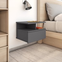Floating Nightstands 2 pcs High Gloss Grey 40x31x27 cm Engineered Wood vidaXL