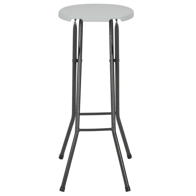 Buy Folding Bar Stools 2 pcs HDPE and Steel White MyDeal