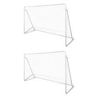 Football Goal Nets Steel 2 pcs 240x90x150 cm vidaXL