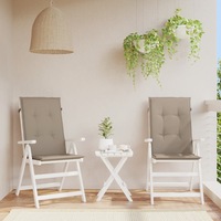 Garden Highback Chair Cushions 2 pcs Taupe 120x50x3 cm Fabric vidaXL