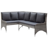 Garden Corner Sofas 2 pcs Poly Rattan Grey vidaXL