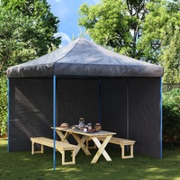 Party Tent Sidewall 2 pcs with Zipper PE Anthracite vidaXL