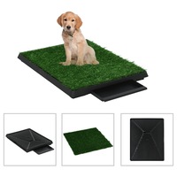 Pet Toilets 2 pcs with Tray & Faux Turf Green 63x50x7 cm WC vidaXL
