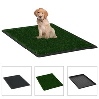 Pet Toilets 2 pcs with Tray & Faux Turf Green 76x51x3 cm WC vidaXL