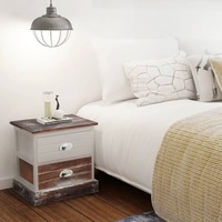 Bedside Cabinets 2 pcs Brown and White vidaXL