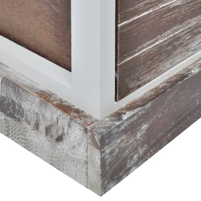 Buy Bedside 2 pcs Brown and White vidaXL MyDeal