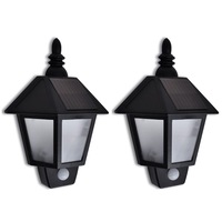 Solar Wall Lamp with Motion Sensor 2 pcs vidaXL