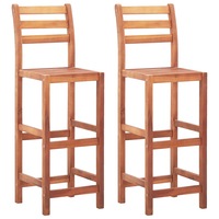 Bar Chairs 2 pcs Solid Acacia Wood vidaXL