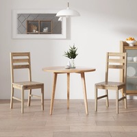 Dining Chairs 2 pcs Solid Acacia Wood vidaXL