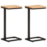 Side Tables 2 pcs 31.5x24.5x64.5 Solid Acacia Wood vidaXL