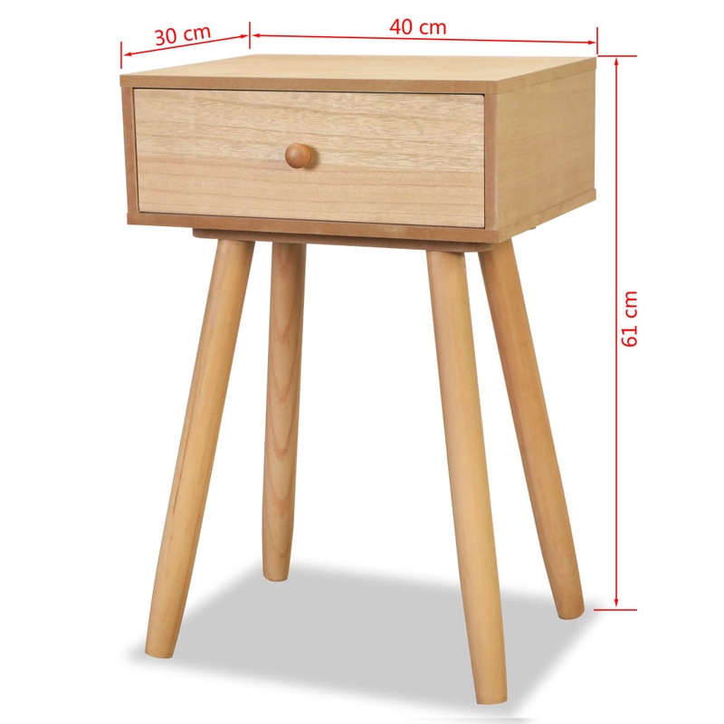 Buy Bedside Tables 2 pcs Solid Pinewood 40x30x61 cm Brown MyDeal
