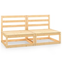 Garden Middle Sofas 2 pcs Solid Pinewood vidaXL