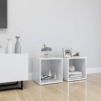 TV Cabinets 2 pcs High Gloss White 37x35x37 cm Engineered Wood vidaXL