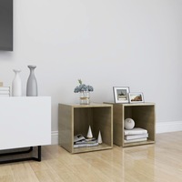 TV Cabinets 2 pcs Sonoma Oak 37x35x37 cm Engineered Wood vidaXL