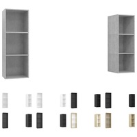 2x Wall-mounted Hanging TV Cabinet Lowboard Chipboard Multi Colours vidaXL