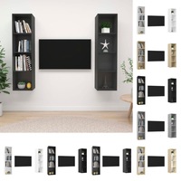 2x Wall-mounted TV Plasma Cabinet Lowboard Chipboard Multi Colours vidaXL