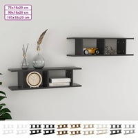 Wall Shelves Floating Mounted Shelves Set Bookshelf Display Rack 2x vidaXL
