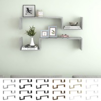 Wall Shelves Floating Mounted Shelves Set Bookshelf Display Rack 2x vidaXL