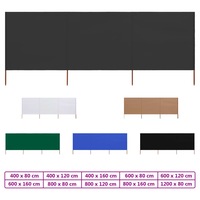 Wind Screen Foldable Camp Windbreak Privacy Screen Sun Shelter Fabric vidaXL