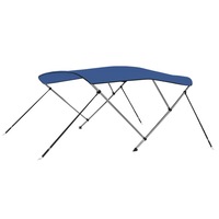 3 Bow Bimini Top Blue 183x196x137 cm vidaXL