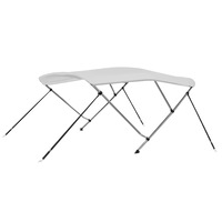3 Bow Bimini Top White 183x180x137 cm vidaXL