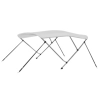 3 Bow Bimini Top White 183x160x137 cm vidaXL
