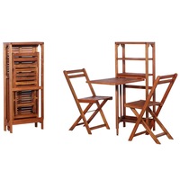 3 Piece Folding Bistro Set Solid Acacia Wood vidaXL
