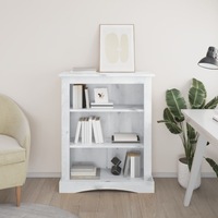 3-Tier Bookcase Mexican Pine Corona Range White 81x29x100 cm vidaXL