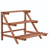3-Tier Plant Stand Cedar Wood 48x45x40 cm vidaXL