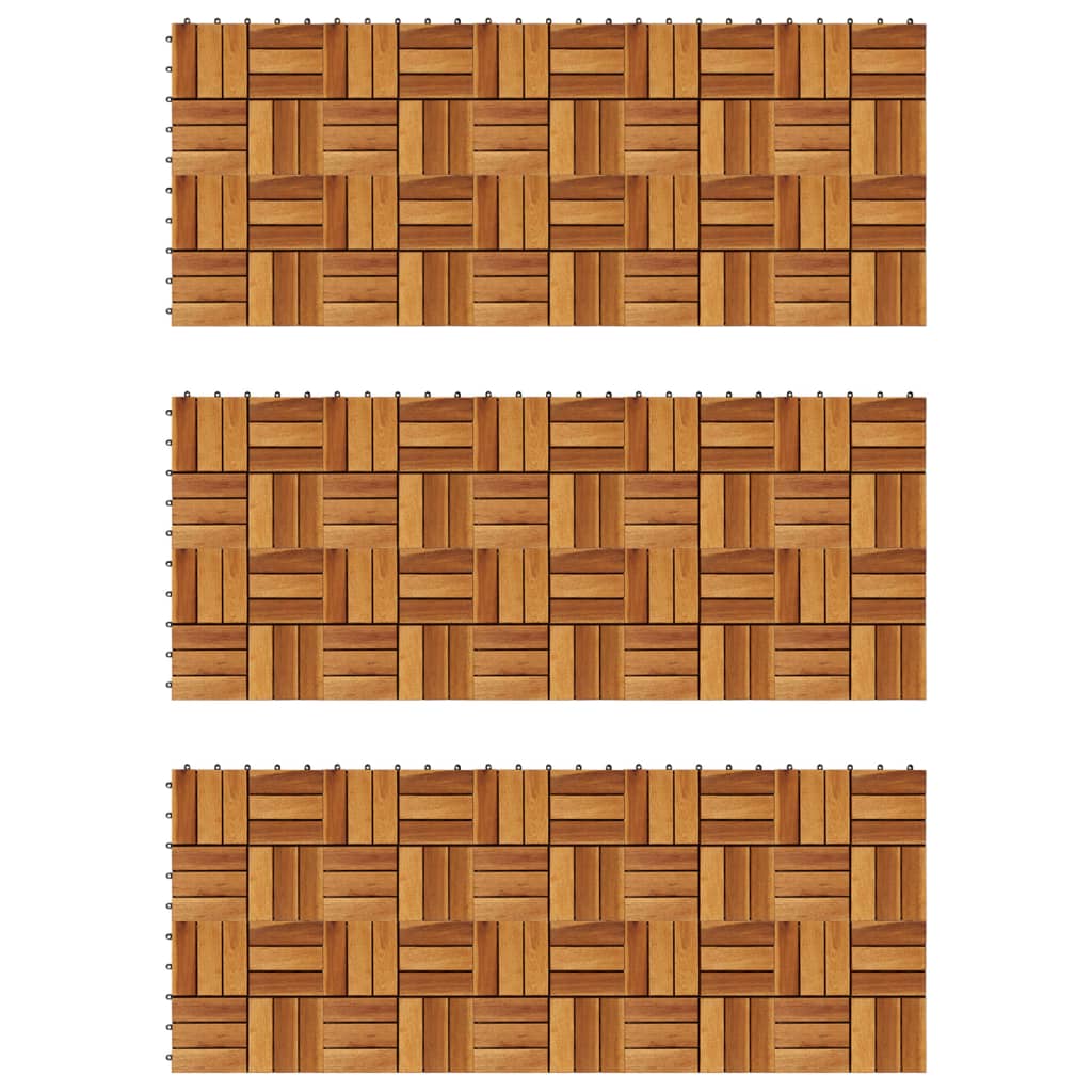 Decking Tiles 30 x 30 cm Acacia Set of 30 vidaXL