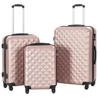 Hardcase Trolley Set 3 pcs Rose Gold ABS vidaXL