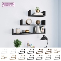 Wall Display Shelves Floating Shelf Wall Rack 3 pcs Engineered Wood vidaXL