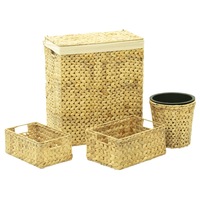 4 Piece Bathroom Set Water Hyacinth vidaXL