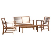 4 Piece Garden Lounge Set Solid Acacia Wood vidaXL