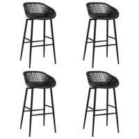 Bar Chairs 4 pcs Black vidaXL