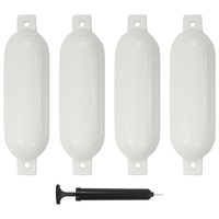 Boat Fenders 4 pcs White 51x14 cm PVC vidaXL