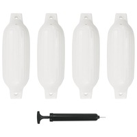Boat Fenders 4 pcs White 41x11.5 cm PVC vidaXL
