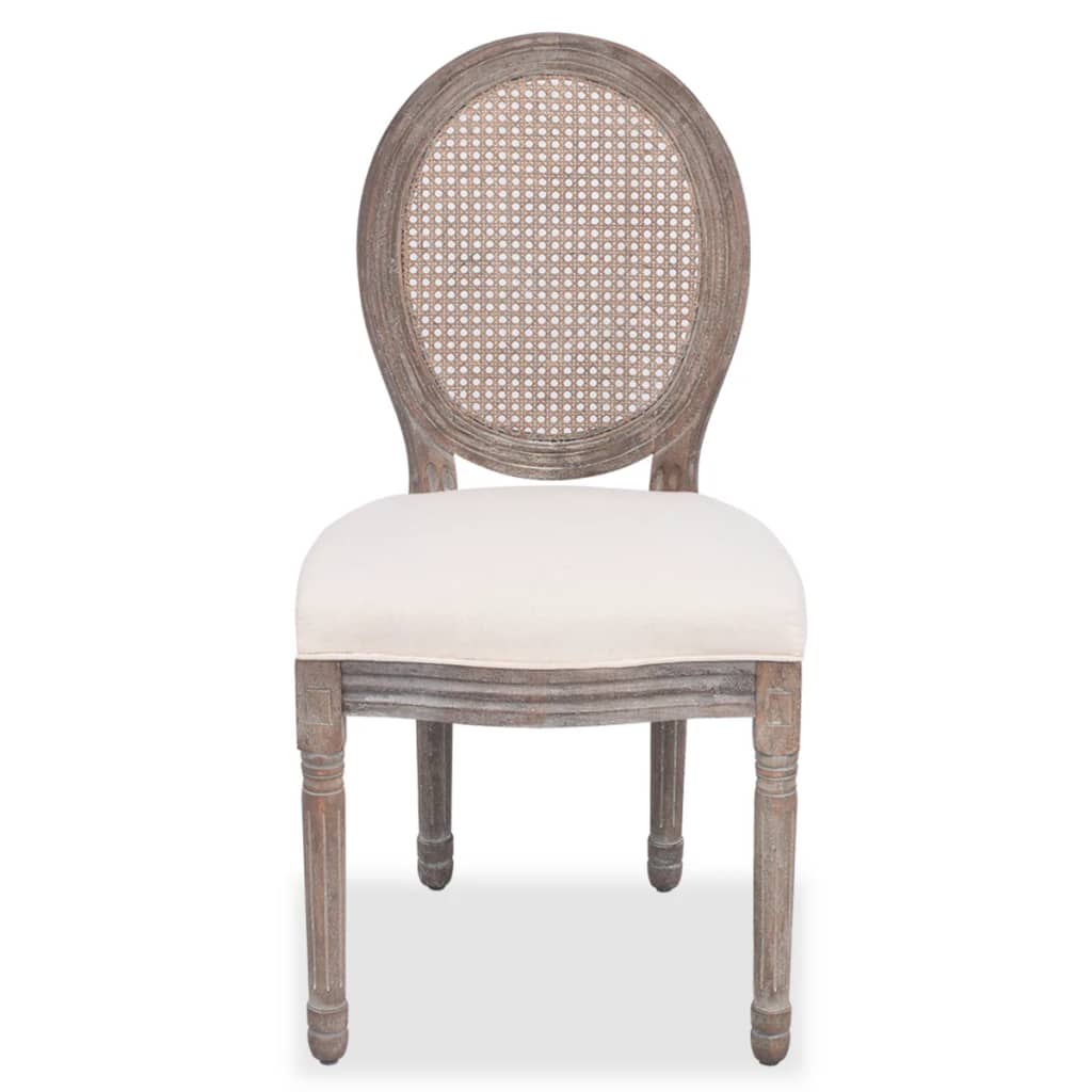 cream rattan dining chairs