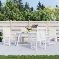 Garden Lowback Chair Cushions 4 pcs Cream 100x50x3 cm Oxford Fabric vidaXL